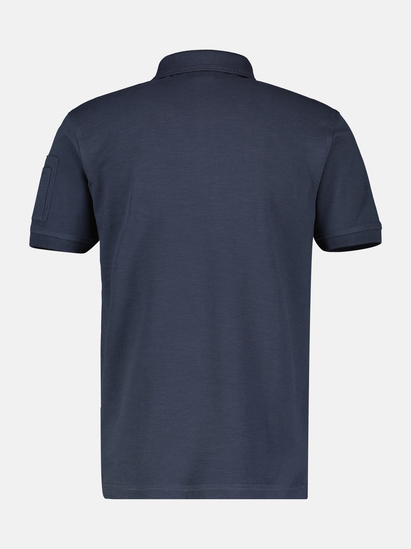Unifarbenes gewaschenes Poloshirt mit Stretcheffekt