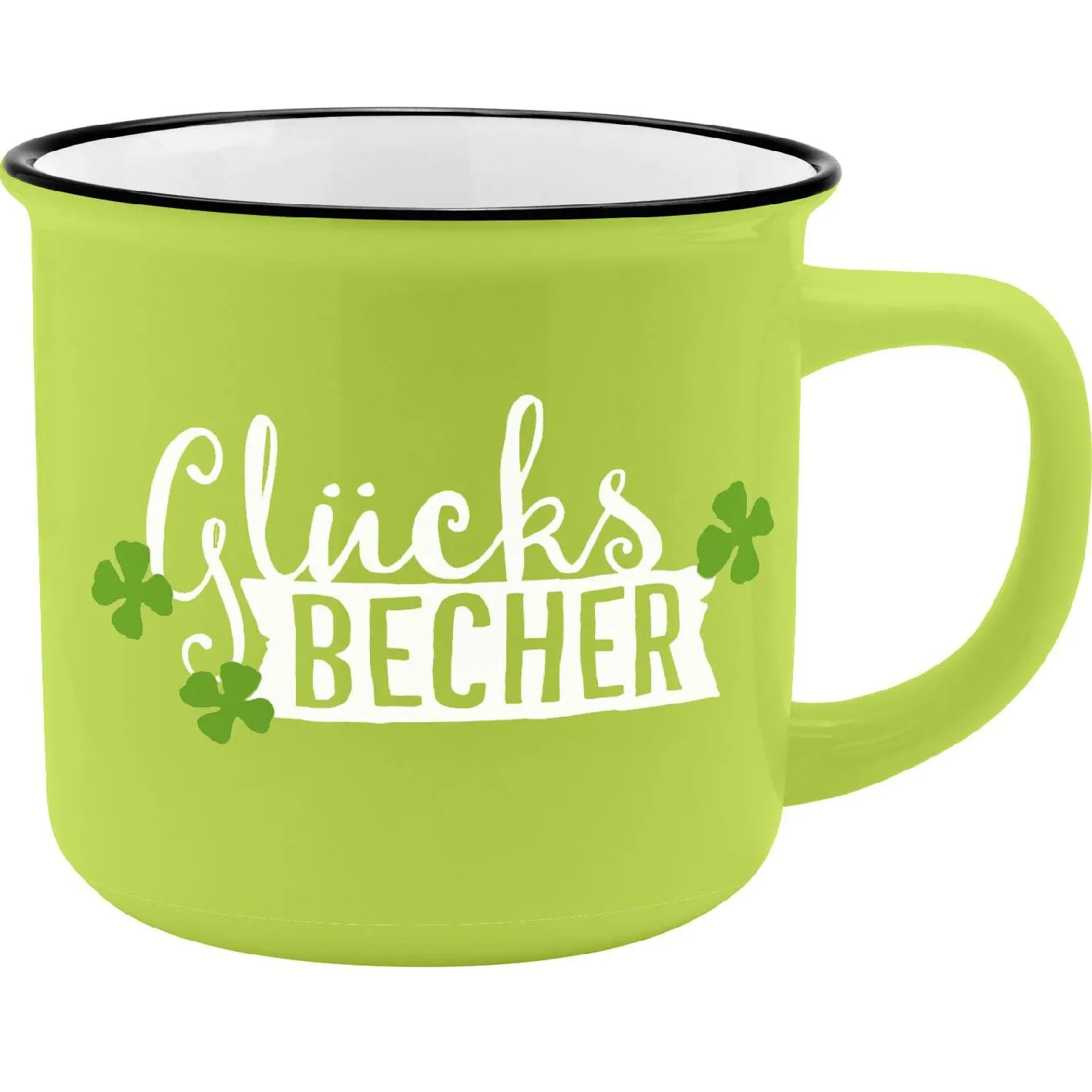 Becher Emaille-Optik, Glücksbecher, 350 ml