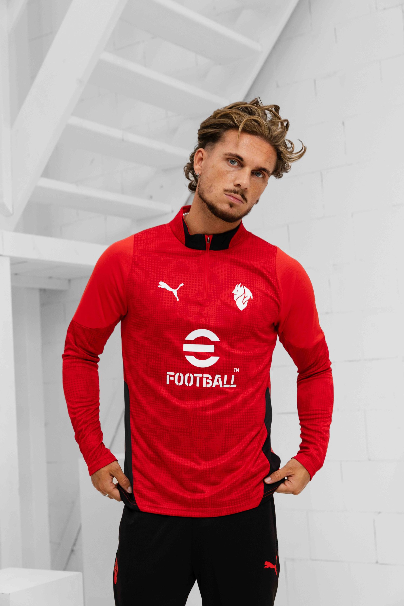 AC Milan 1/4 Zip Trainingspak Senior 2025/2026 Rood