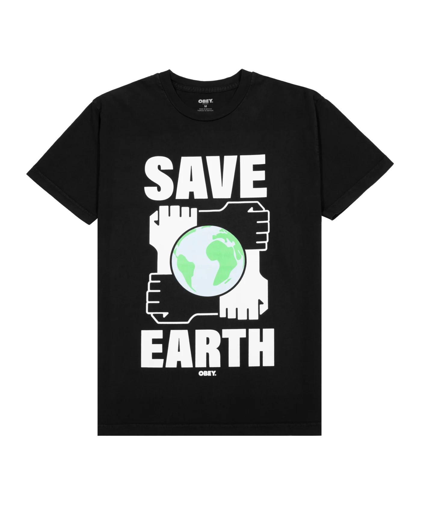 Obey Save Earth T-Shirt Schwarz