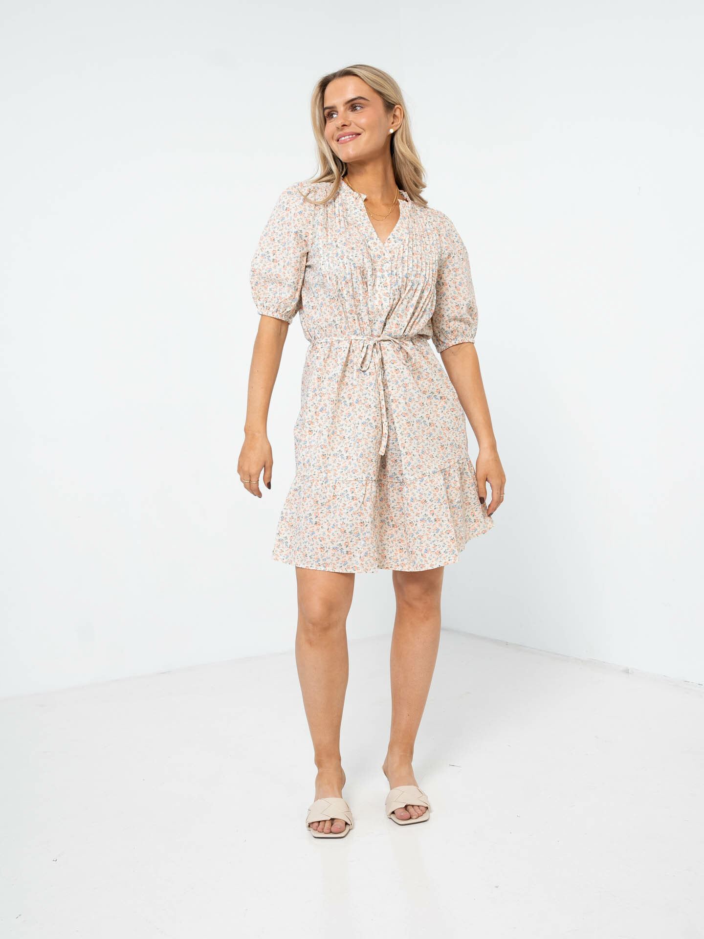 Opal Seersucker Short Sleeve Dress