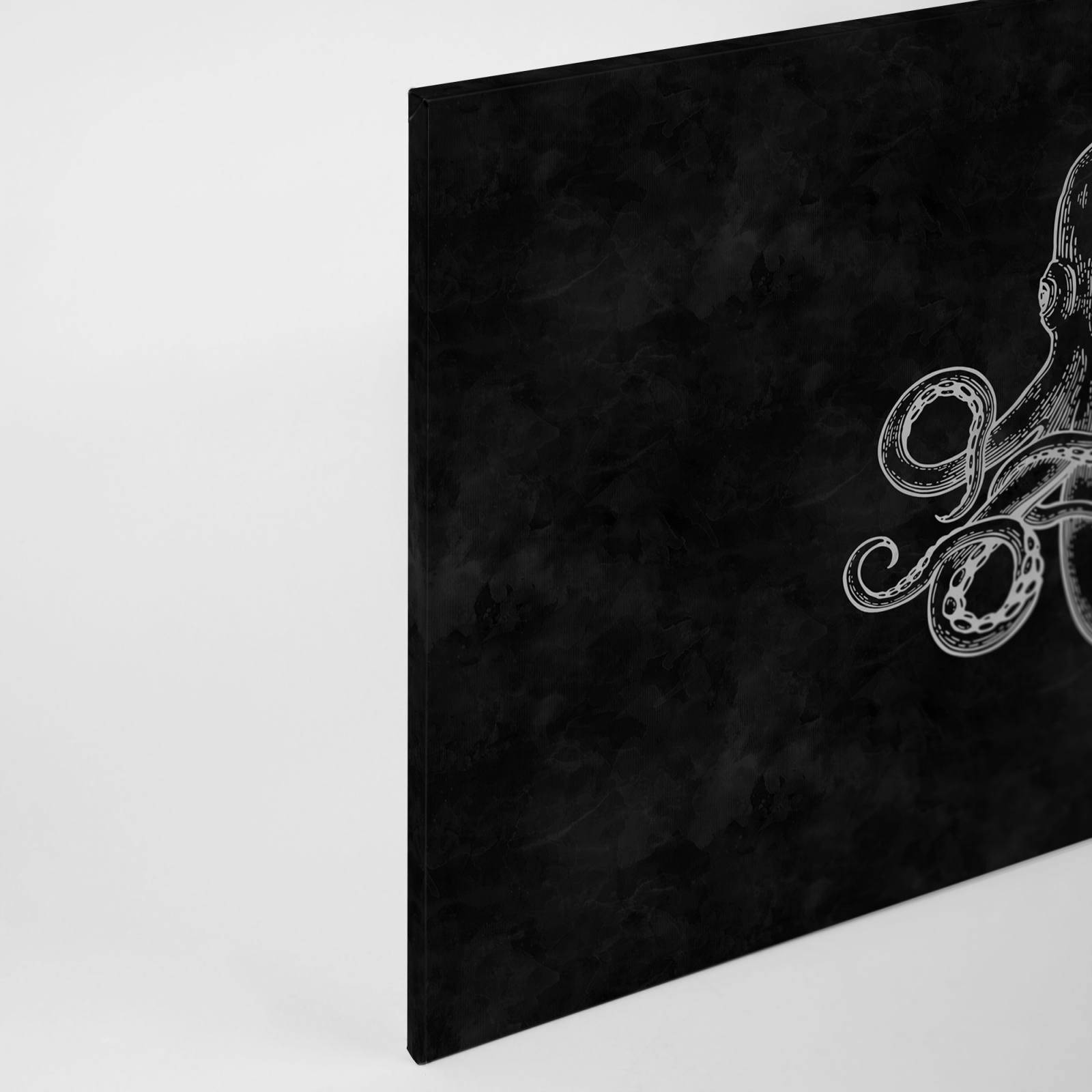 Leinwandbild QUALLE- schwarz-weiß - 90x60 cm