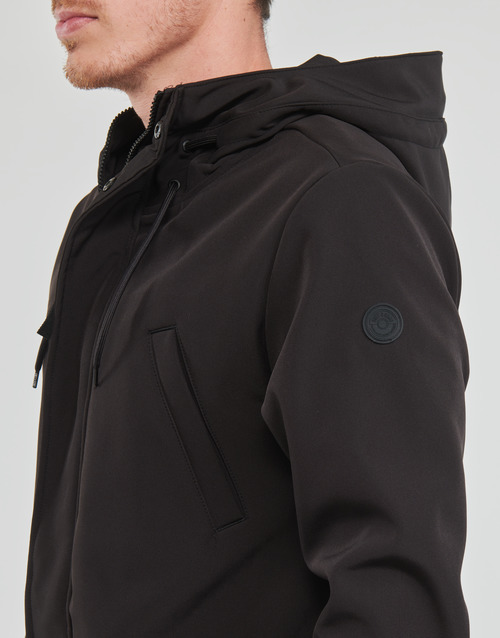 Only & Sons  - ONSHALL HOOD SOFTSHELL PARKA - Noir