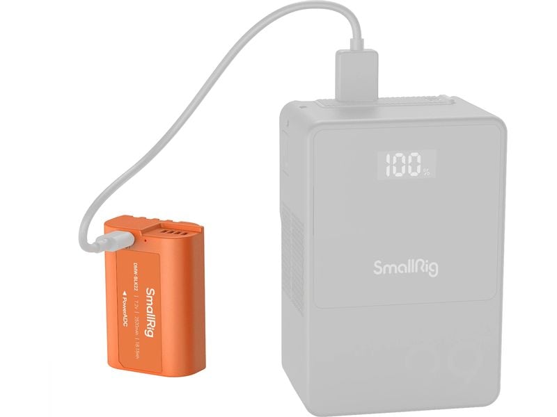 Smallrig Digitalkamera-Akku DMW-BLK22 USB-C Orange USB-C aufladbarer Kamera-Akku