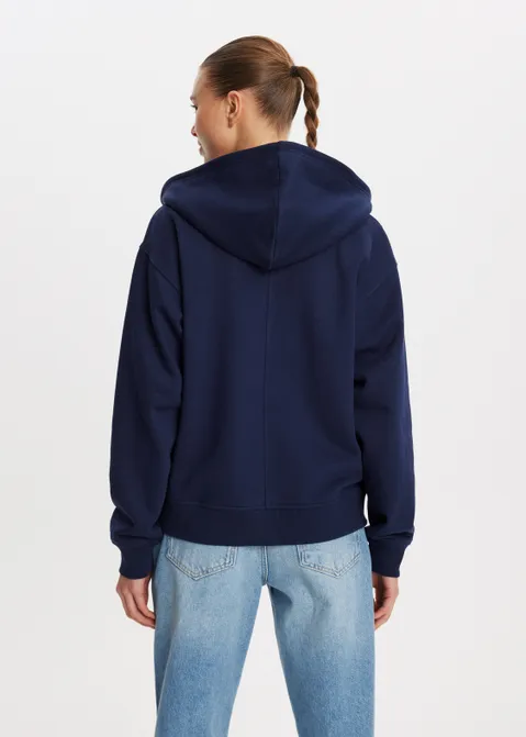 Oversized vest met rits blauw (BLW.D)