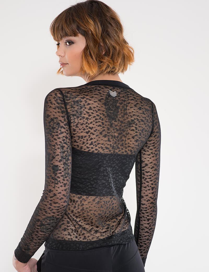 HBT PALACE - JUSTINE TOP DENTELLE NOIR