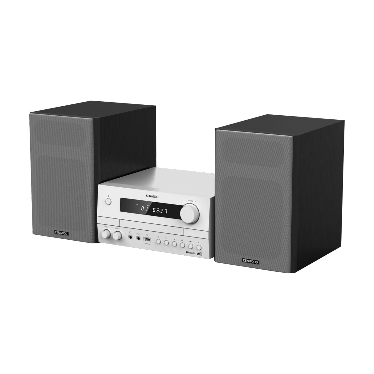 Kenwood M-822DAB Mini-system med Bluetooth og DAB+ (hvit)