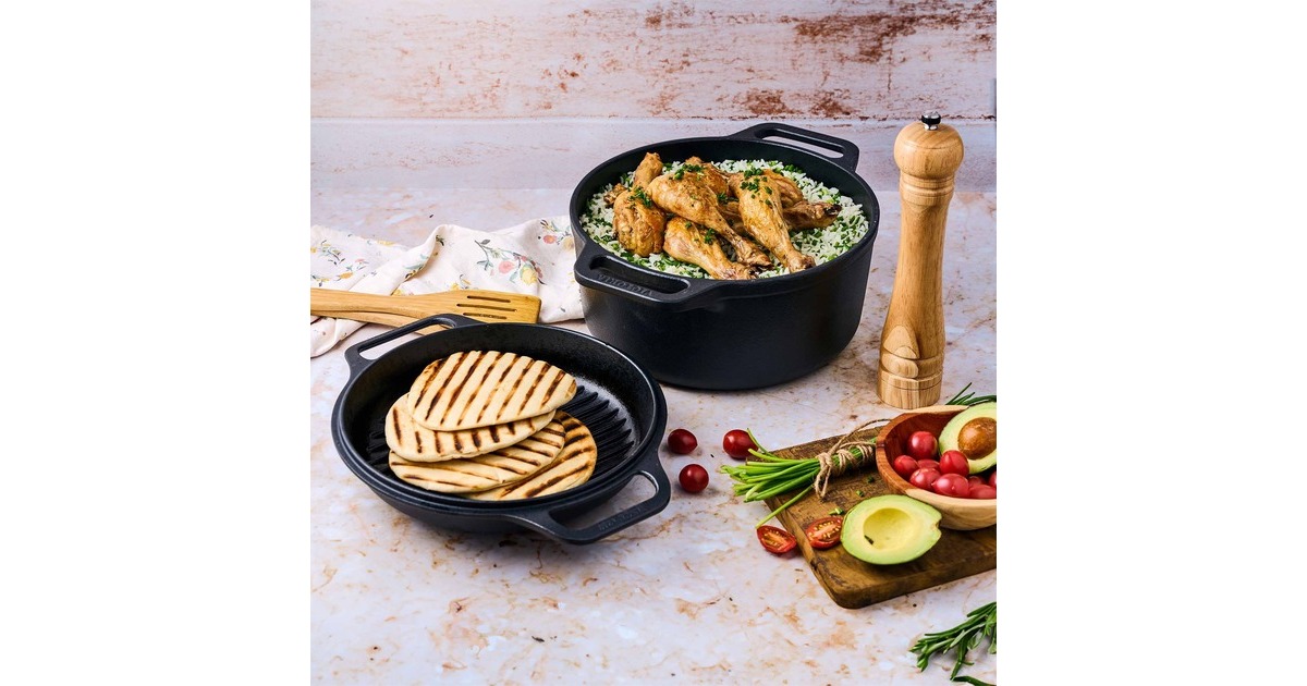 VictoriaCombo cooker 26 cm 5,7 liter, Seasoned bak-/braadpan  (Zwart, Color packaging)