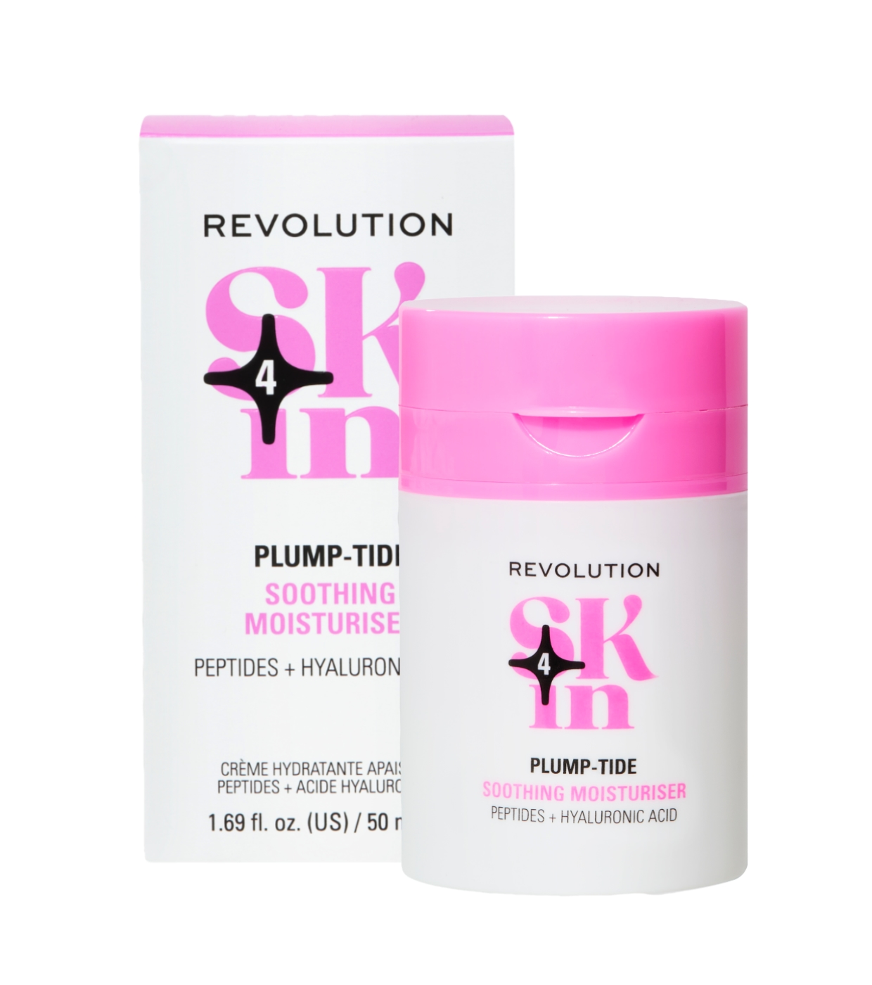 Revolution Skin - *Go Gentle* - Creme Facial Suavizante com Peptídeos e Ácido Hialurônico Plump-Tide