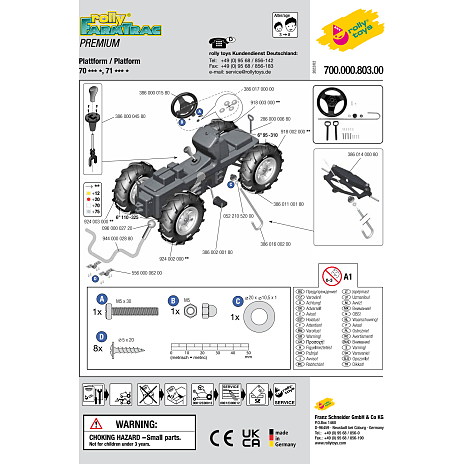 Rolly Toys John Deere Premium 7930 pedaltraktor med lufthjul