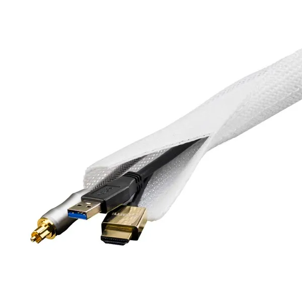DELTACO - Kabelisolering - hvid - 3 m