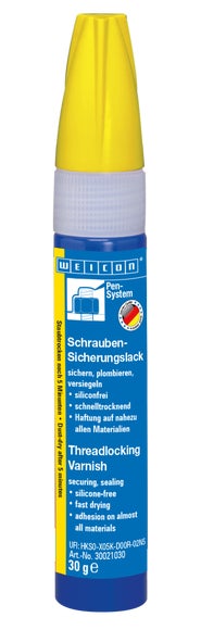 WEICON schroefborglak | Afdichtingslak | 30g | geel (RAL 1021)