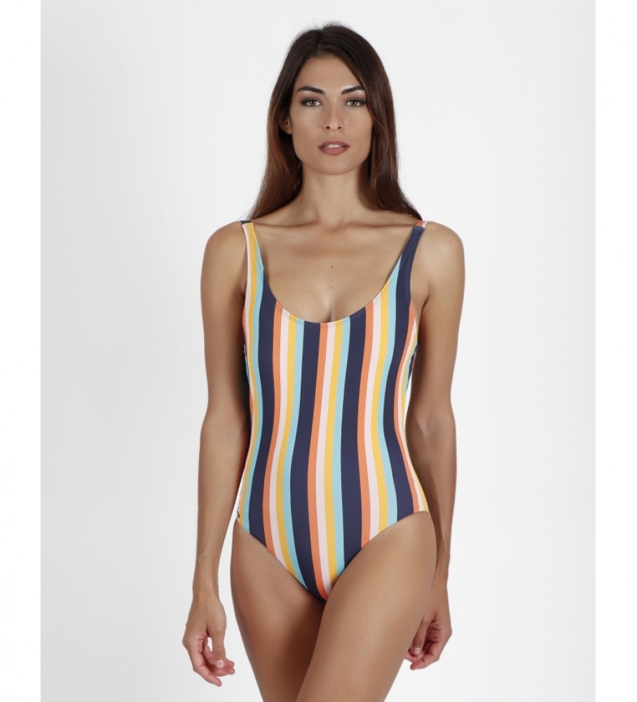 Maiô Admas com listras multicoloridas