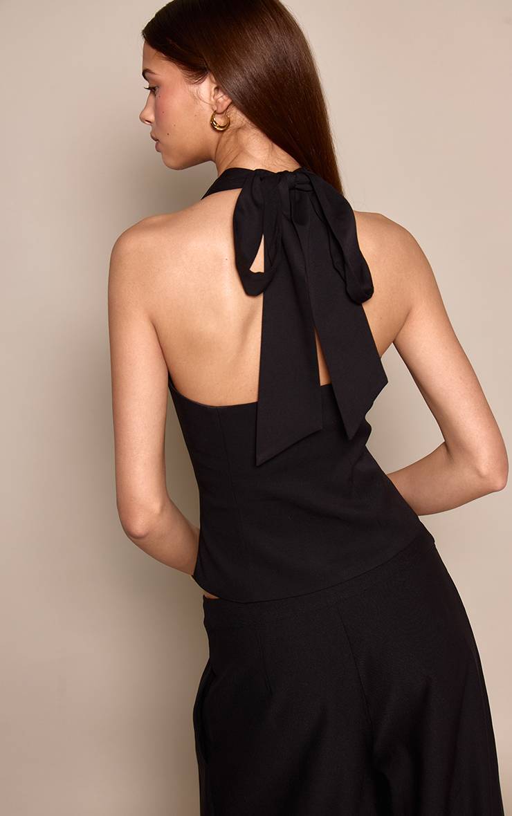 Gilet Sans Manches Col Licou À Boutonnage