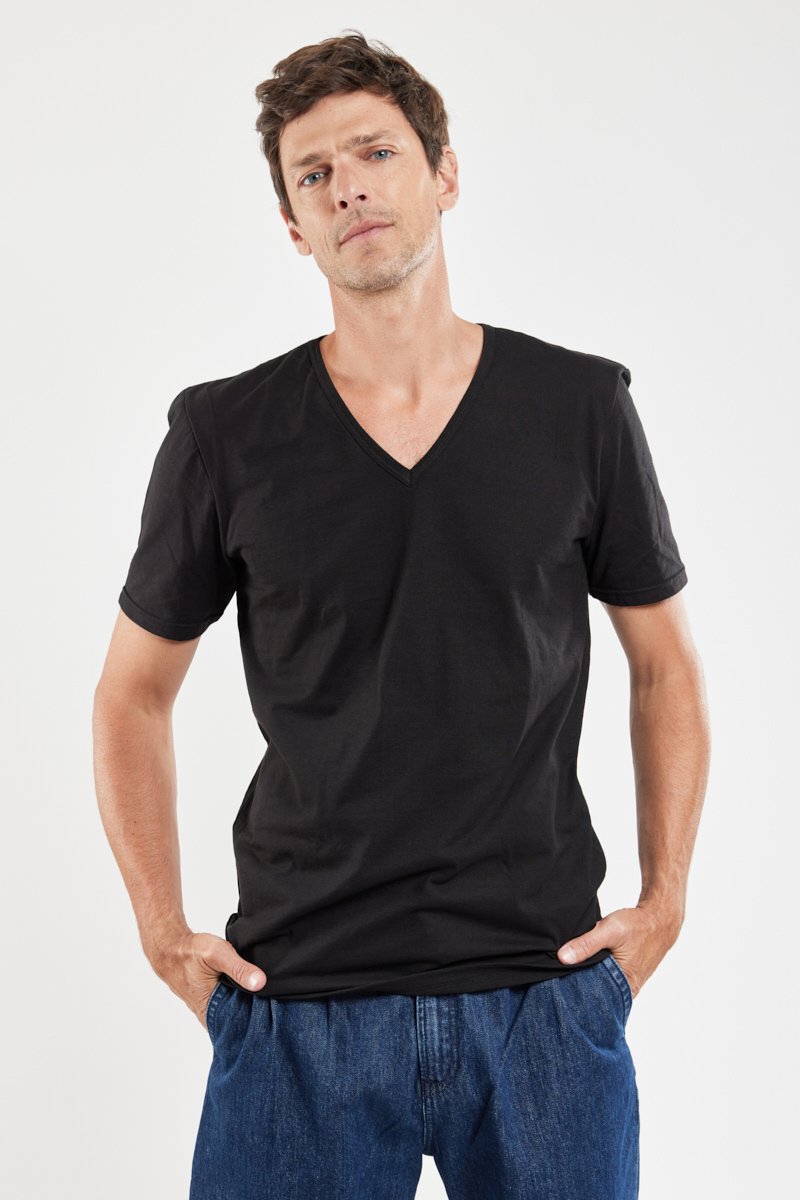 T-shirt col V - coton léger issu de l’agriculture biologique