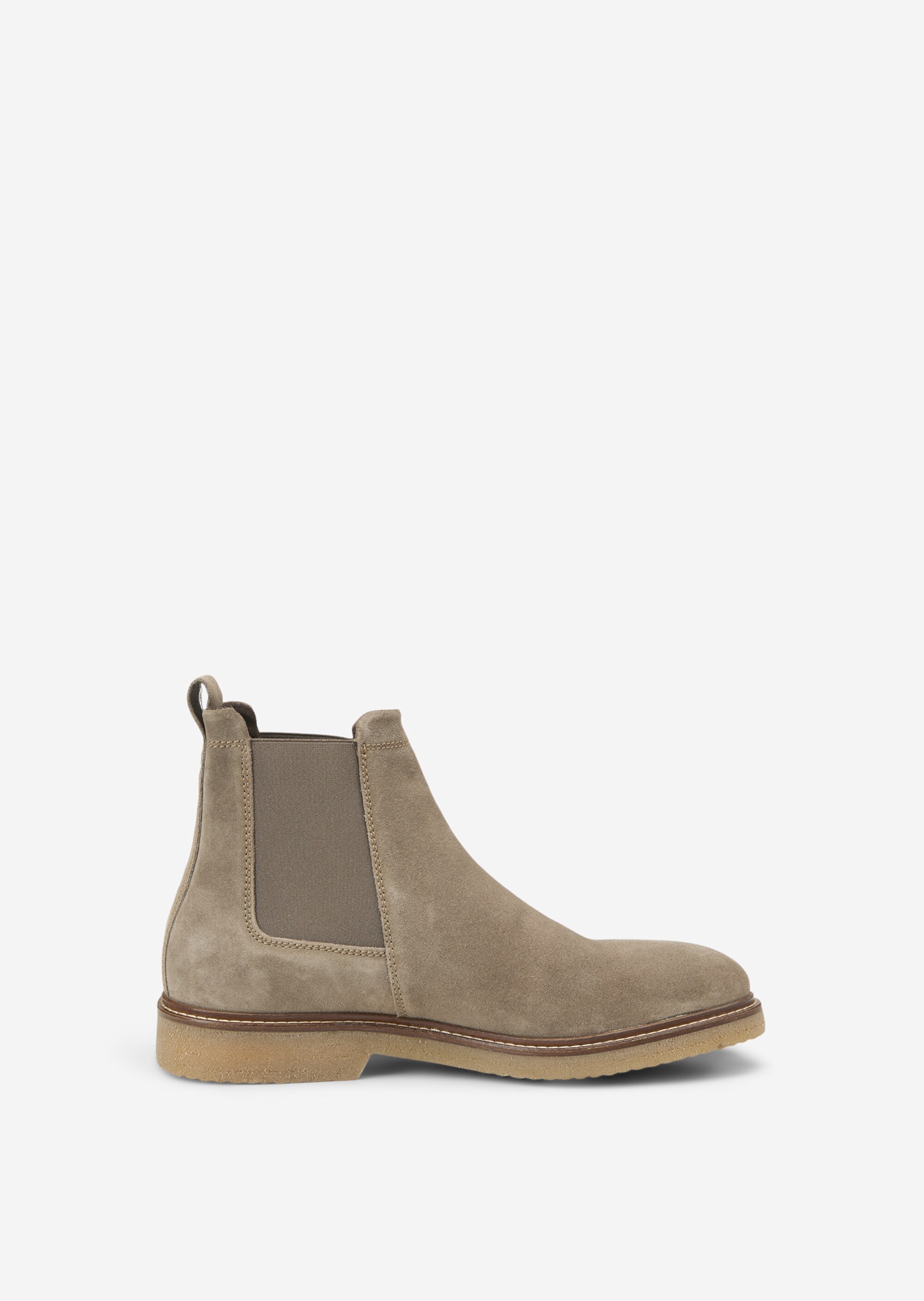 Chelsea-Boot aus softem Velours-Rindleder