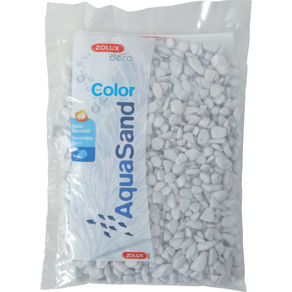 Gravier aqua sand ekaï blanc 5-12 mm sac de 1 kg aquarium