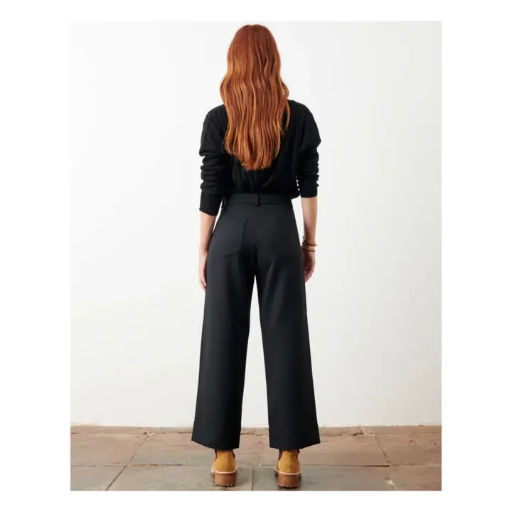 Sessùn Pantalon Hudkin Gabardine | Noir