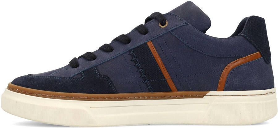 No Stress Heren Blauwe nubuck sneakers