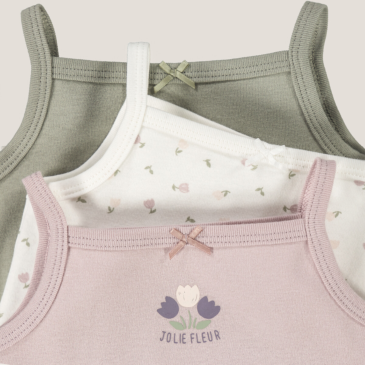COLEÇÃO LA REDOUTE<br>Conjunto de 3 macacões com alças finas