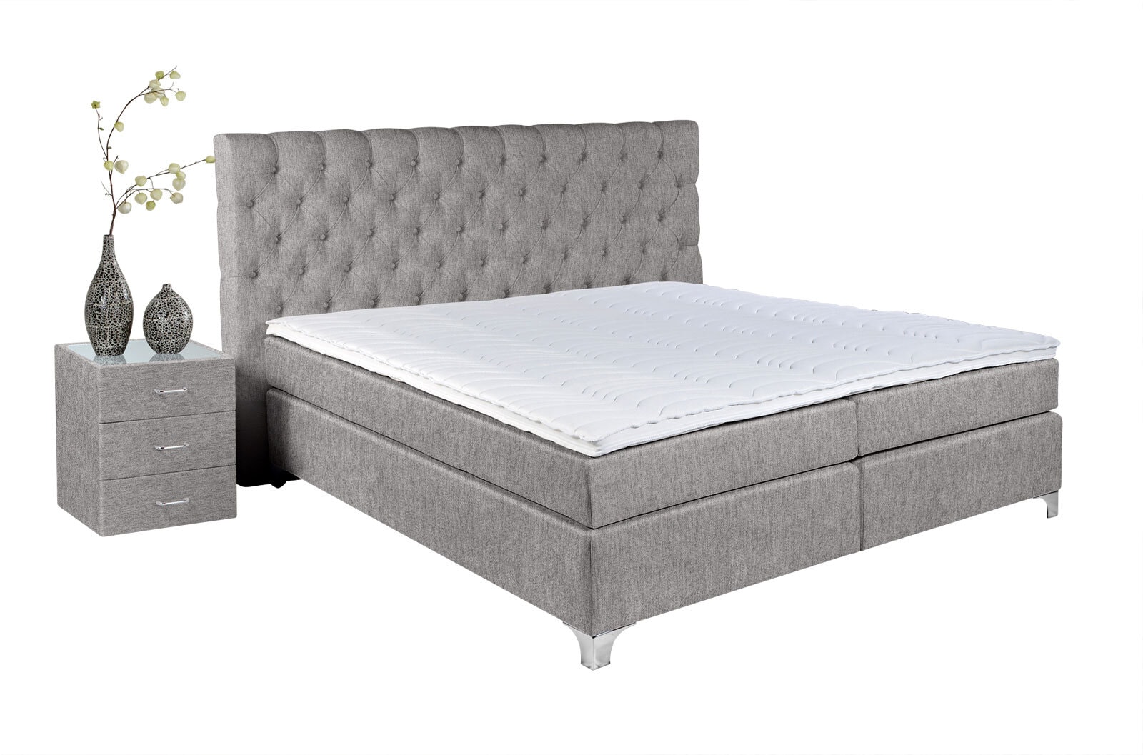 Ole Gunderson Boxspringbett TOPMOTION V 200 x 200 cm Mine-Vega Dolphin