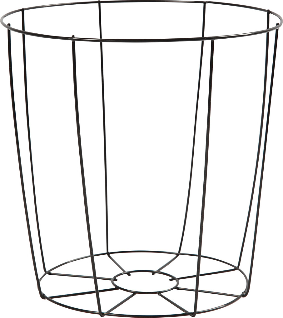Lampeskærm - H 20 CM - Ø 15,5-20 CM - Sort - 1 Stk