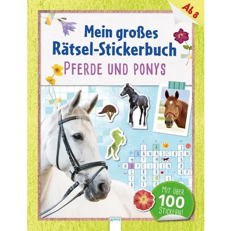 Arena Mein großes Rätsel Stickerbuch Pferde und Ponys