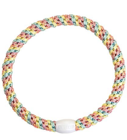 Kknekki Haargummis - 6er-Pack - Slim - Pastell Glitzer/Helles ro