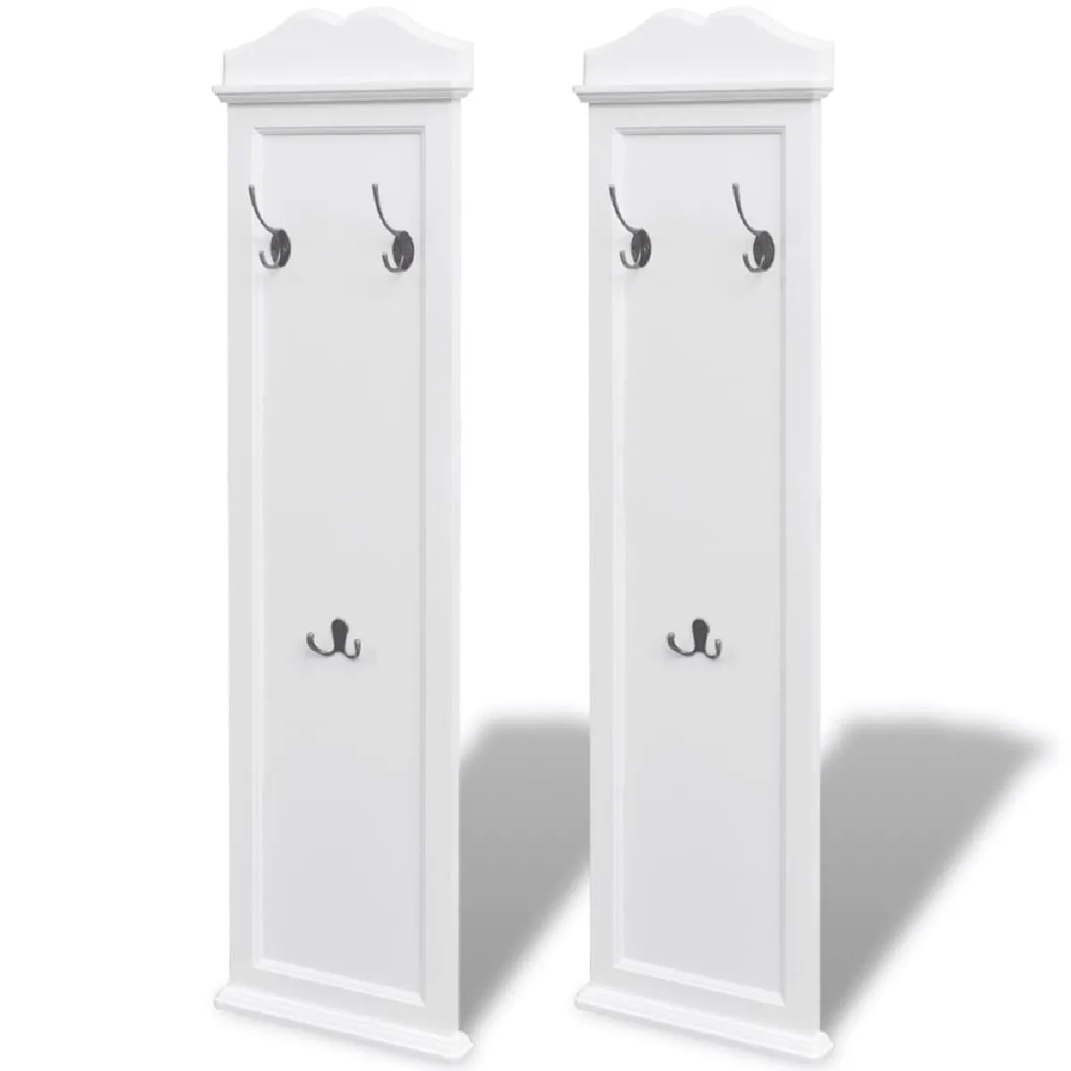 Decoshop26 Lot de portemanteaux blancs DEC024185