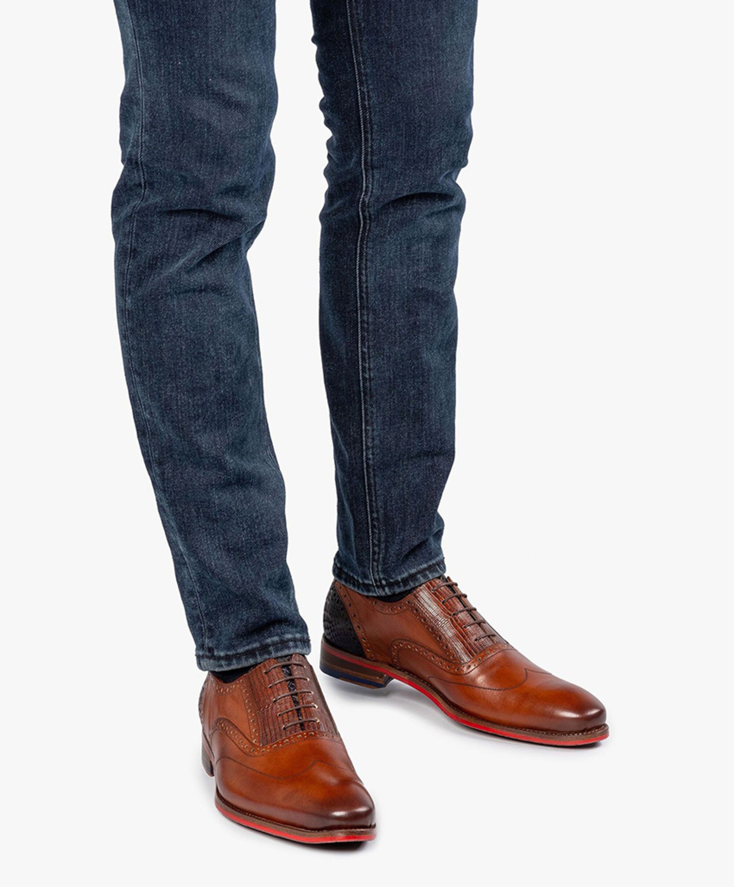 Floris van Bommel HEREN MOLIERE RZ veterschoenen bruin