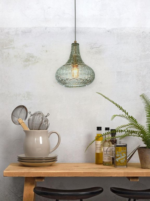 It's about Romi Venice hanglamp druppel Ø28 groen