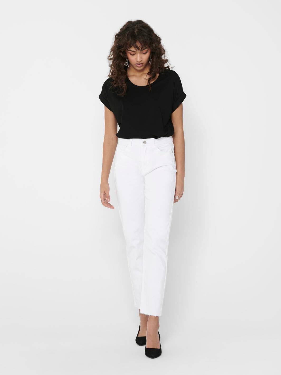Only Onlmoster S/S O-Neck Top 2861071 black solid black