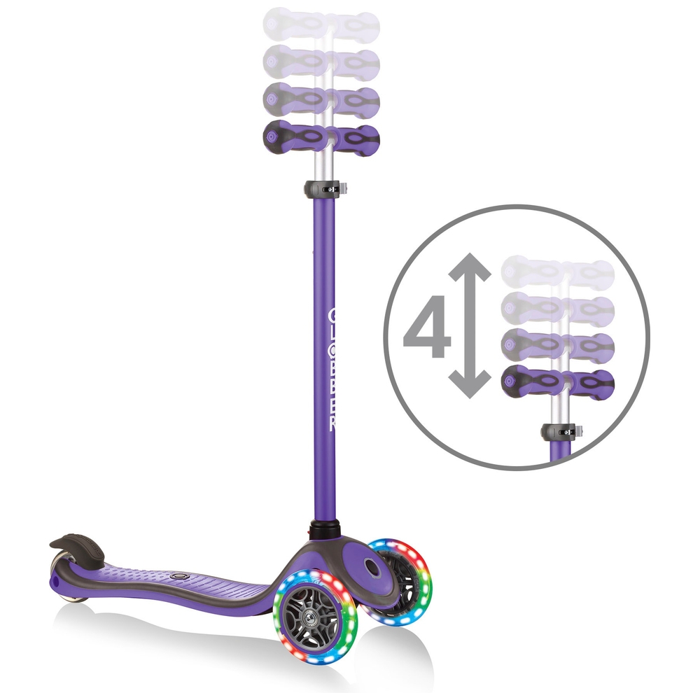 Globber PRIMO PLUS LIGHTS Lila Roller