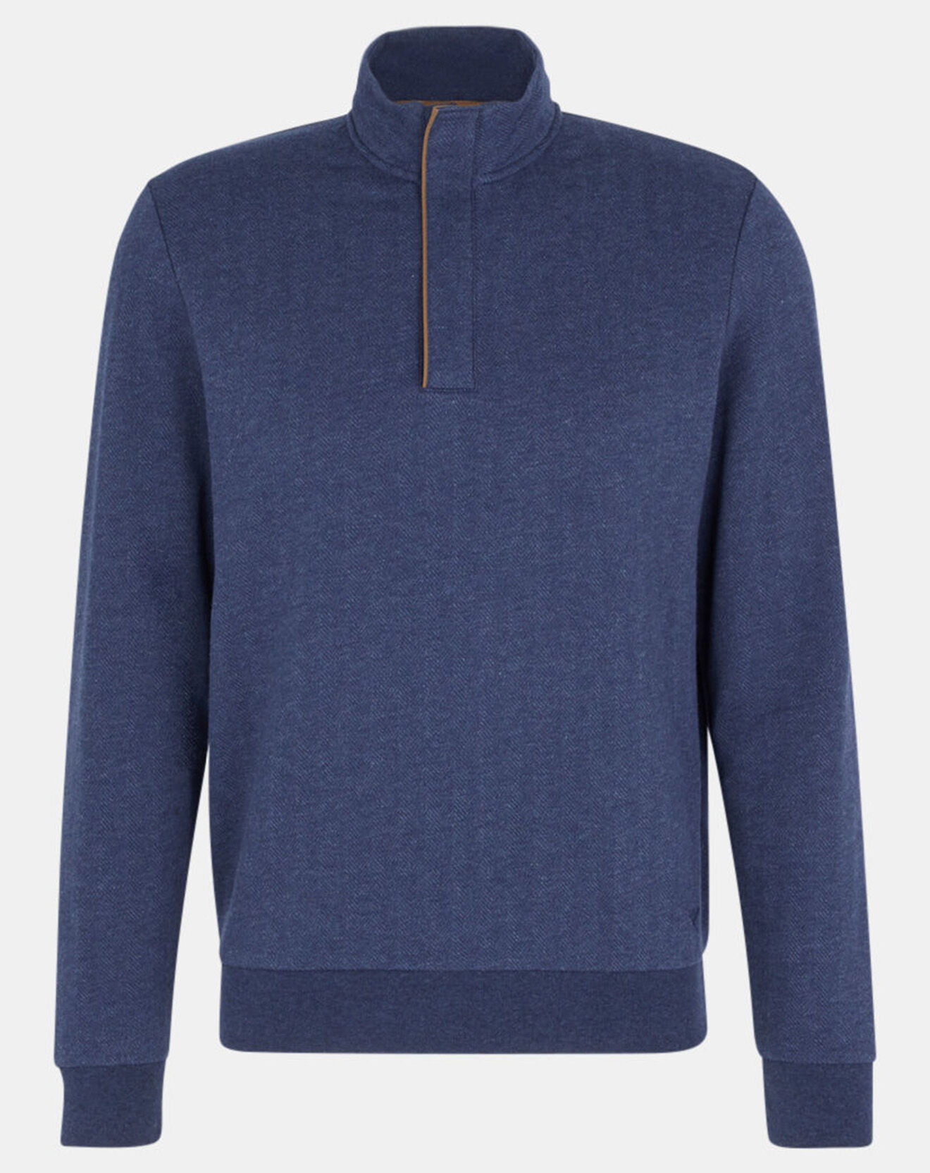 Hackett London Sweat col montant Chevron bleu