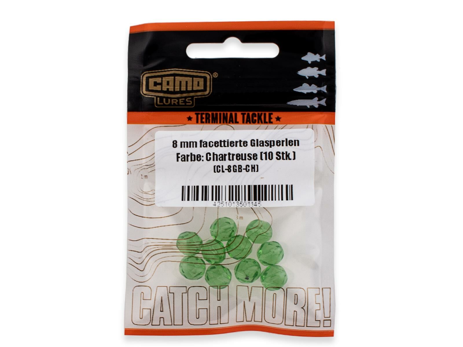 8 mm facettierte Glasperlen (CAMO Lures)