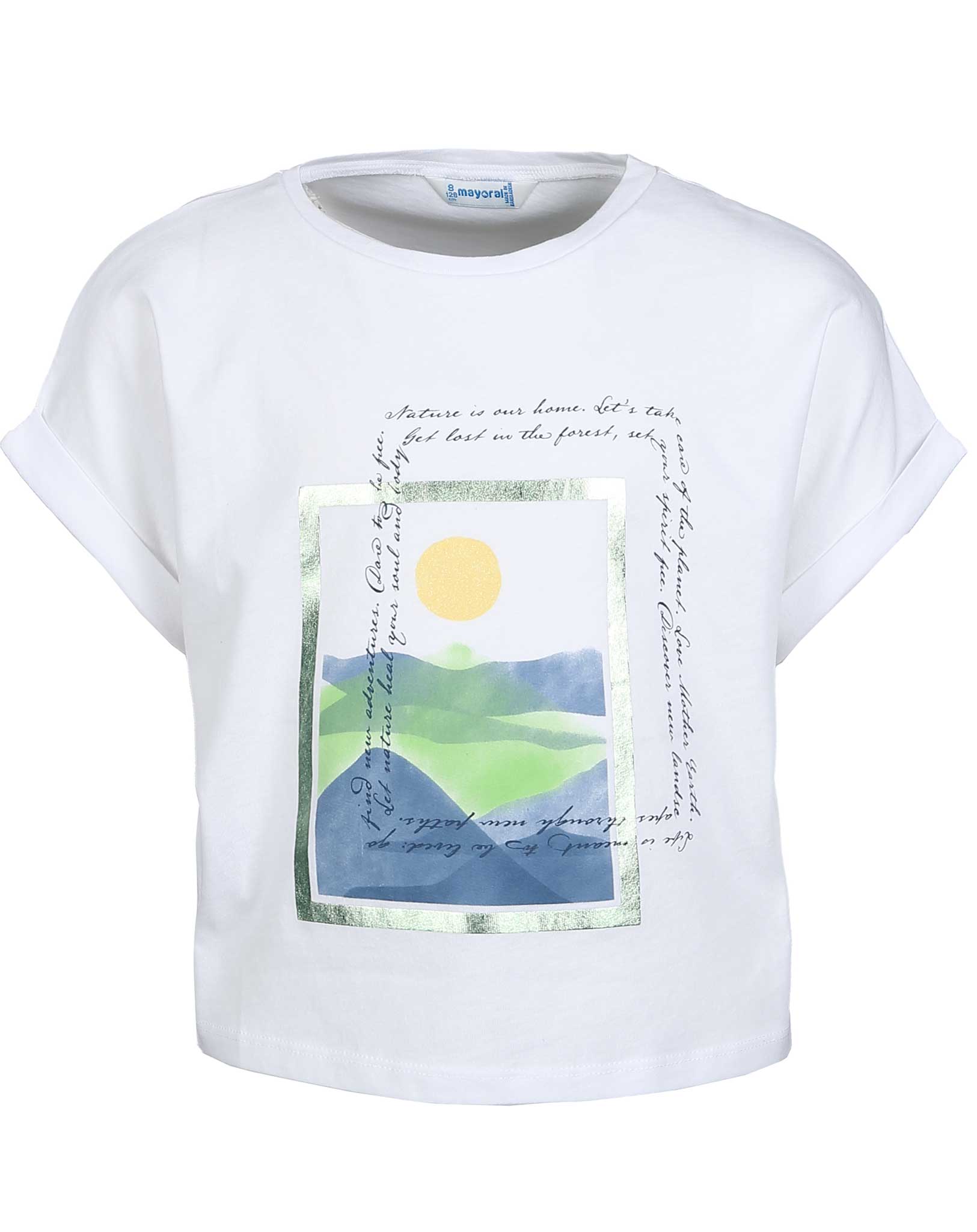 T-Shirt HOLLY GREEN in weiß/silber