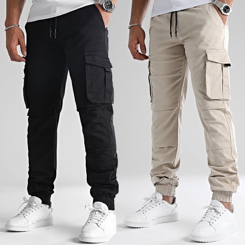 Lot De 2 Pantalons Cargo 1070318 Noir Beige
