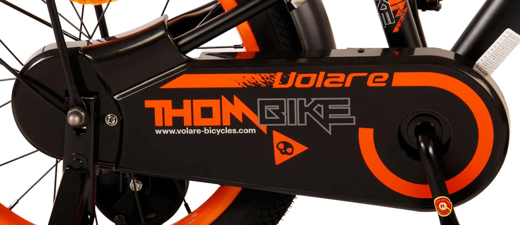 Kinderfahrrad Thombike für Jungen 16 Zoll Kinderrad in Schwarz Orange