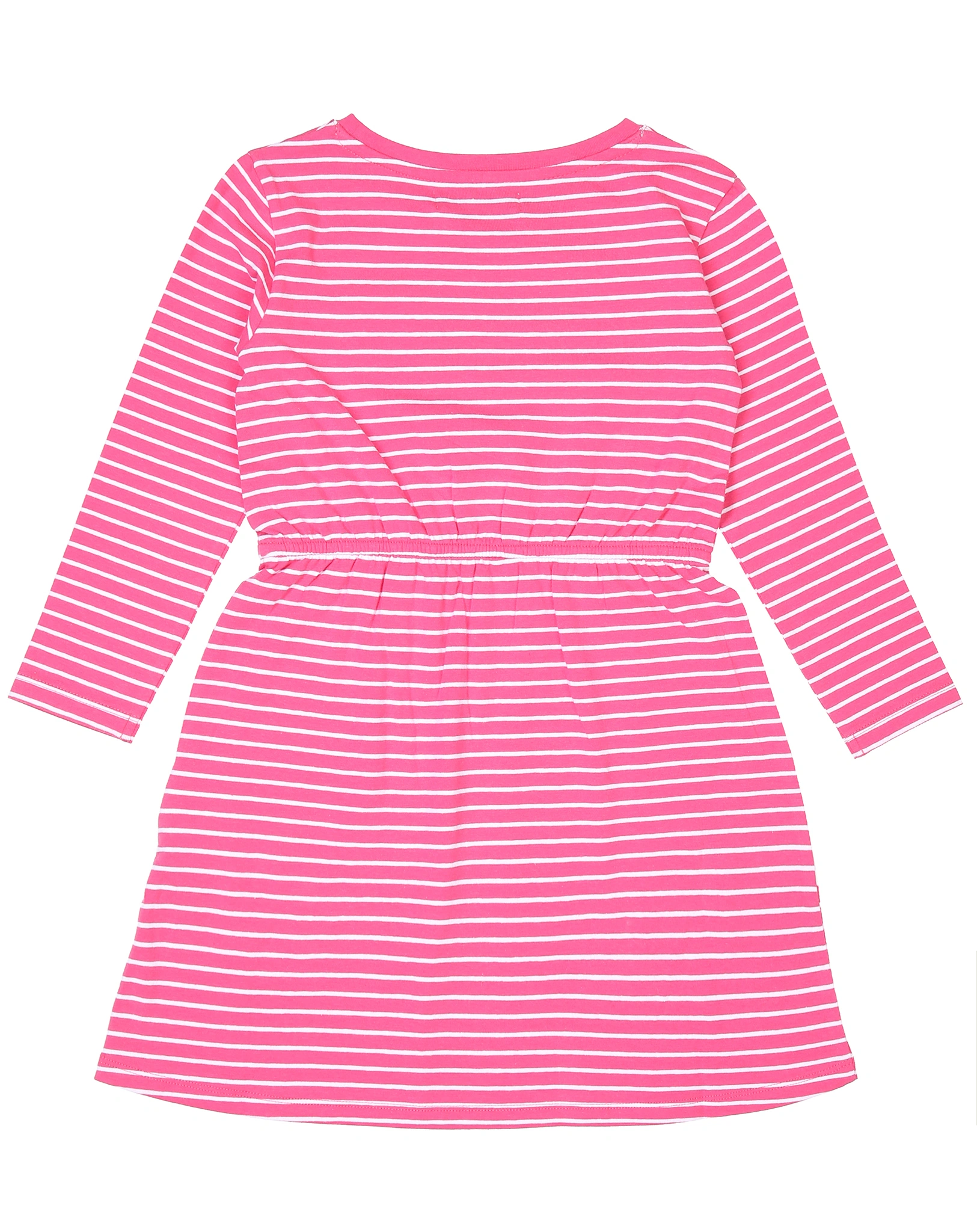 Langarmkleid REGENBOGEN MÄHNE gestreift in pink/we