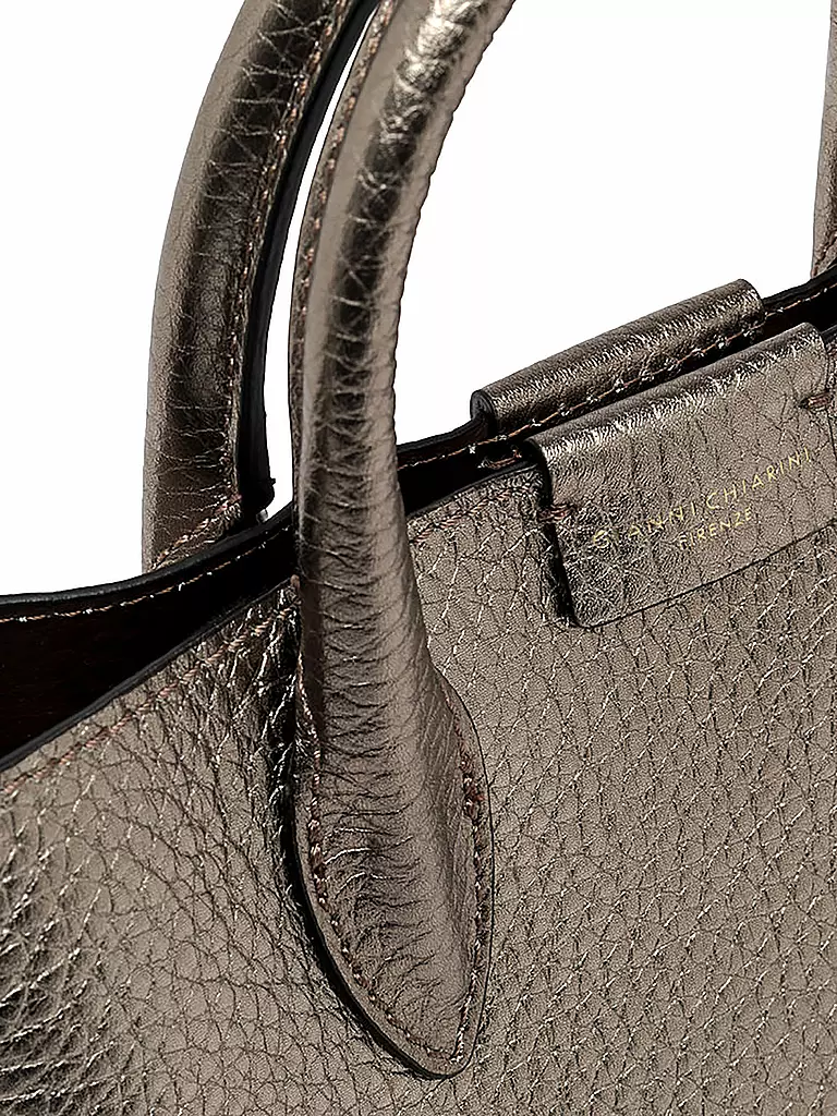 GIANNI CHIARINI Ledertasche - Henkeltasche ARETHA silber