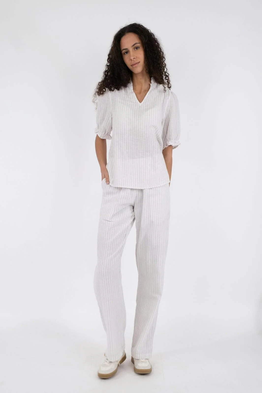 Neo Noir Odesa Simple Stripe Blouse