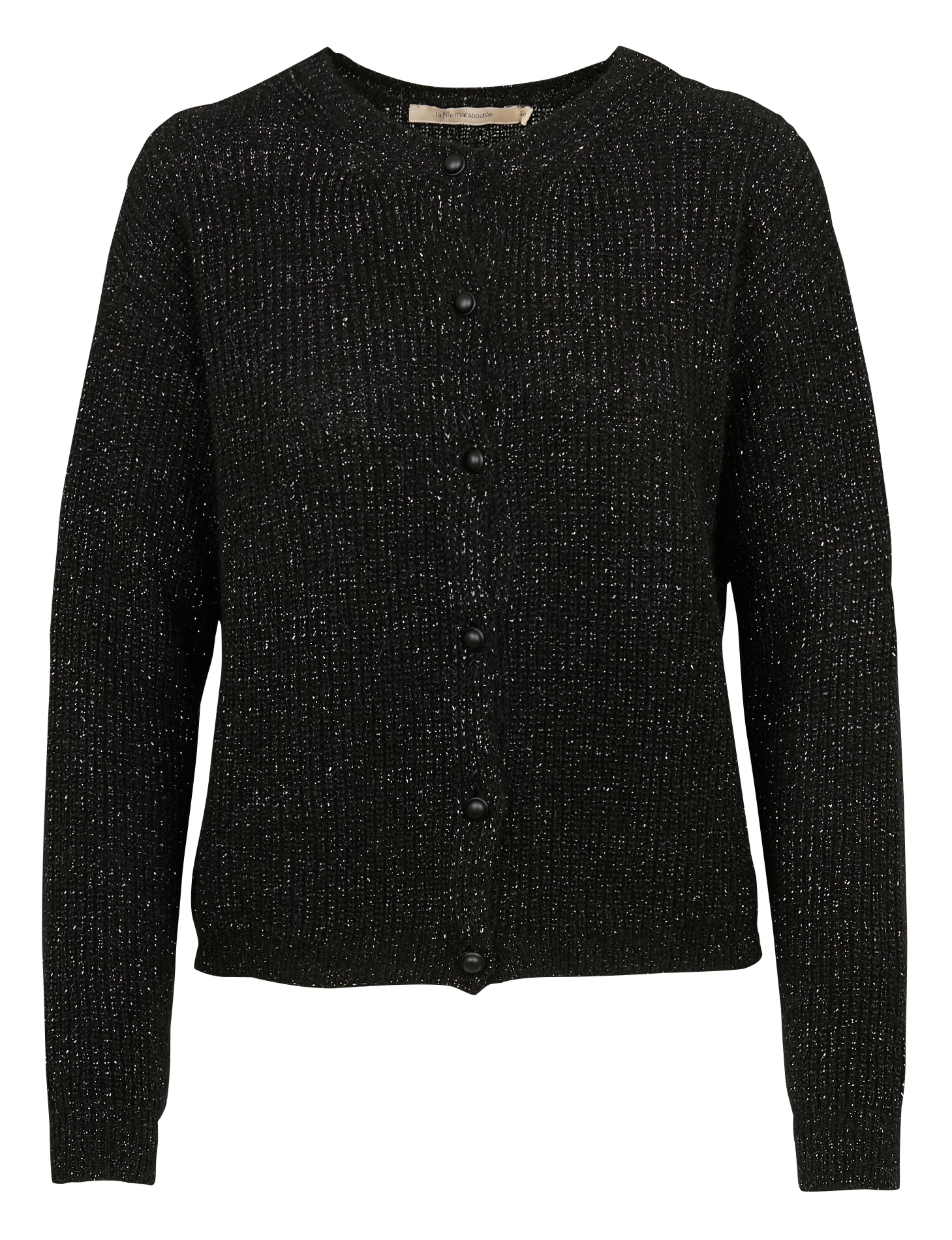 Gilet droit à col rond | Noir