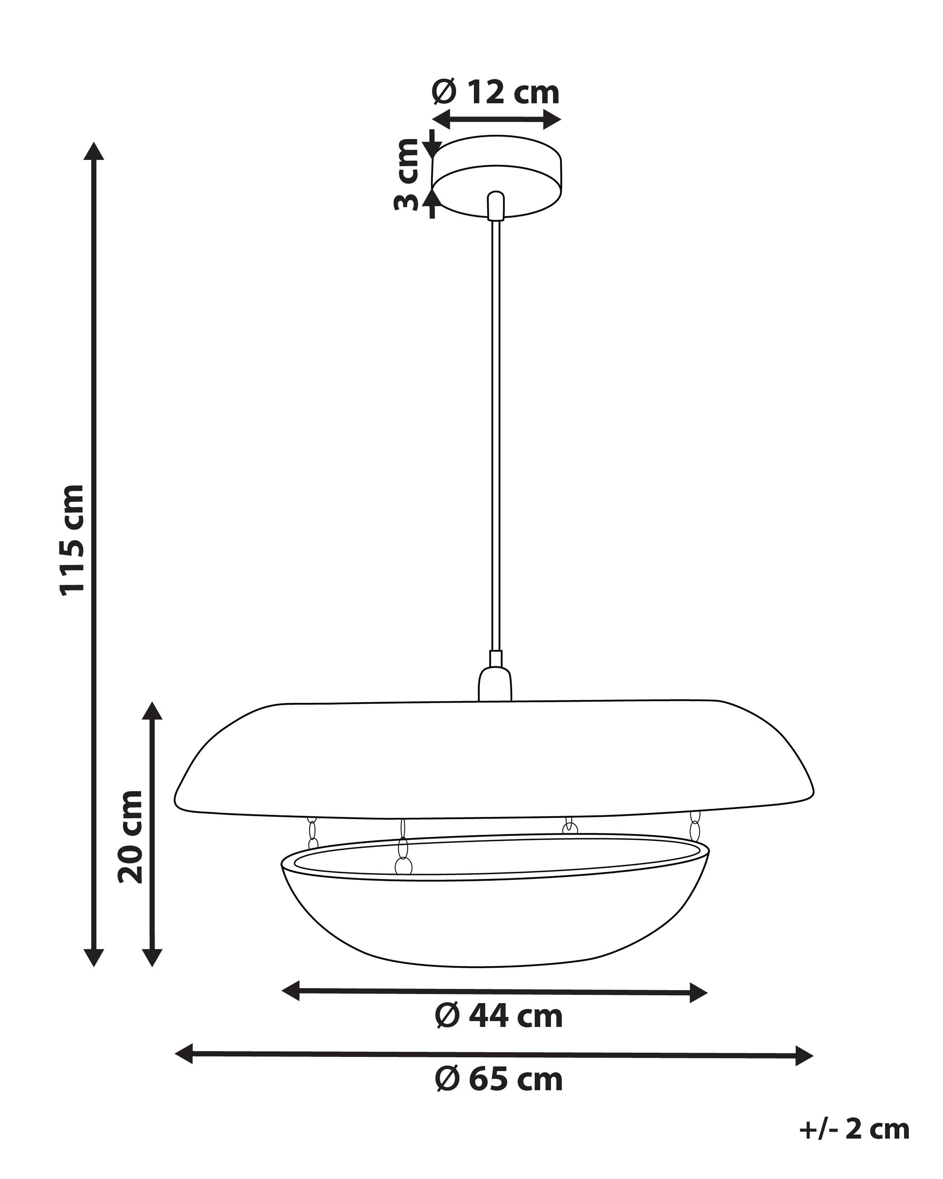 Hanglamp KIDEPO Papierkoord Bruin