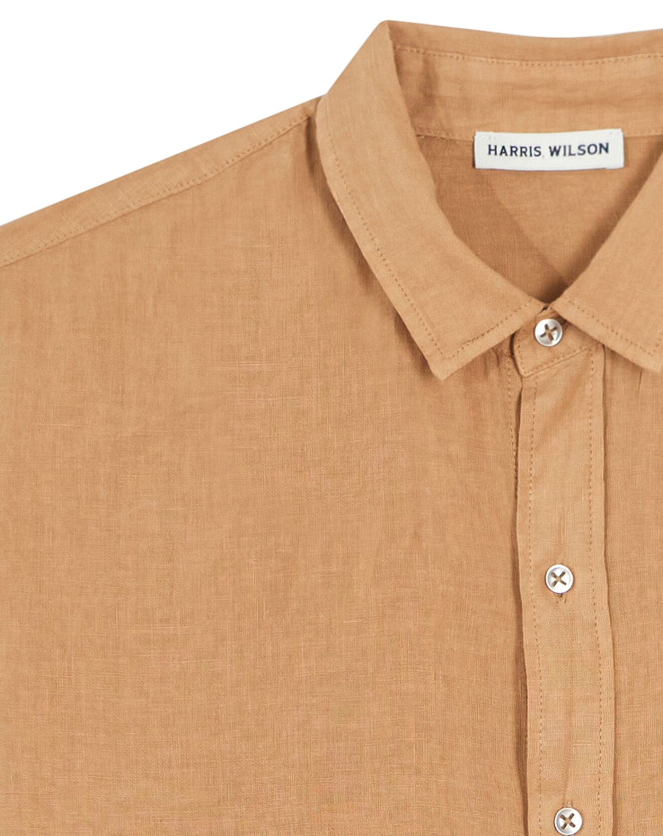Harris Wilson Chemise slim 100% Lin Danny camel