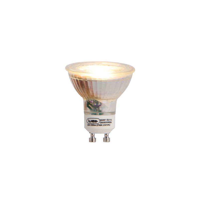 GU10 LED lamp 50mm helder 3W 230 lm 2700K