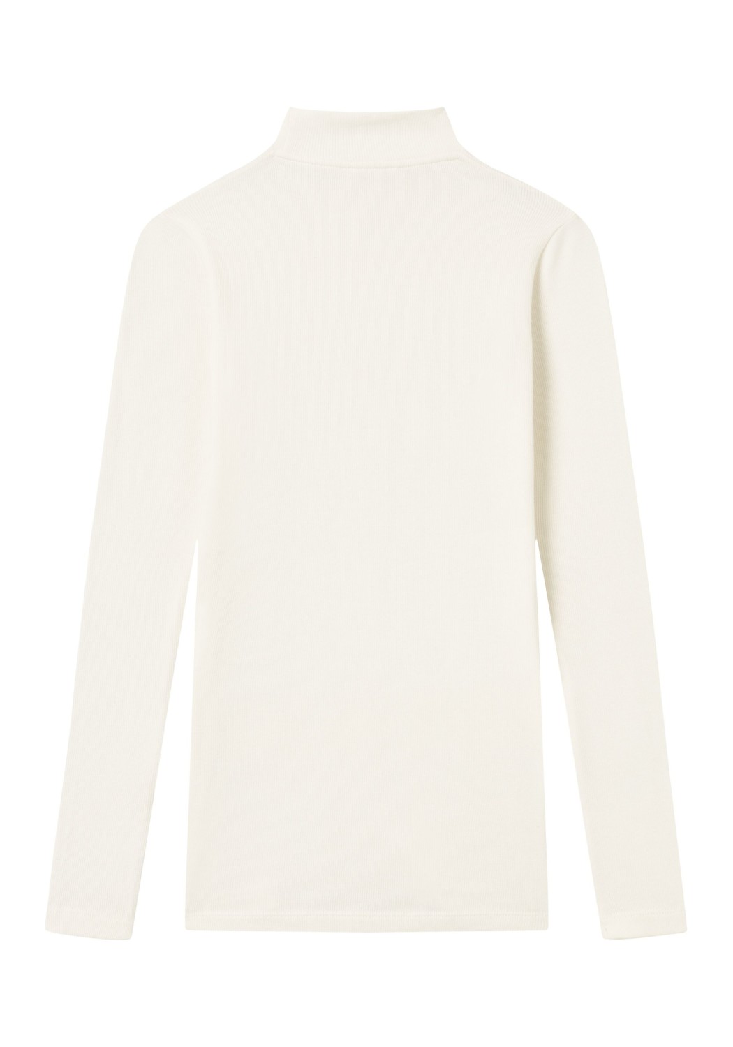 Knowledge Cotton Apparel Longsleeve Rib High Neck Snow White