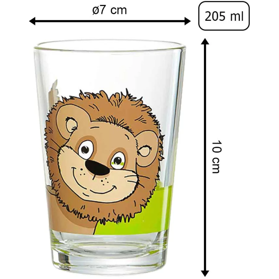 Ritzenhoff & Breker GmbH & Co. KG Kindergläser Dschungeltiere 205 ml 24er Set bunt