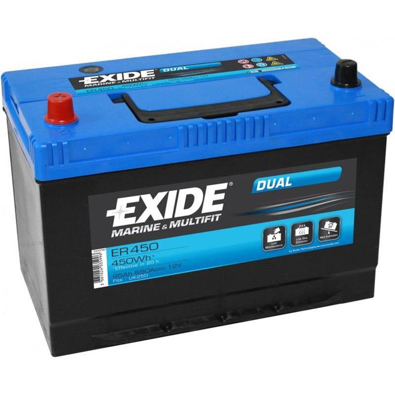 Batterie Exide Dual Marine Decharge Lente 12V
