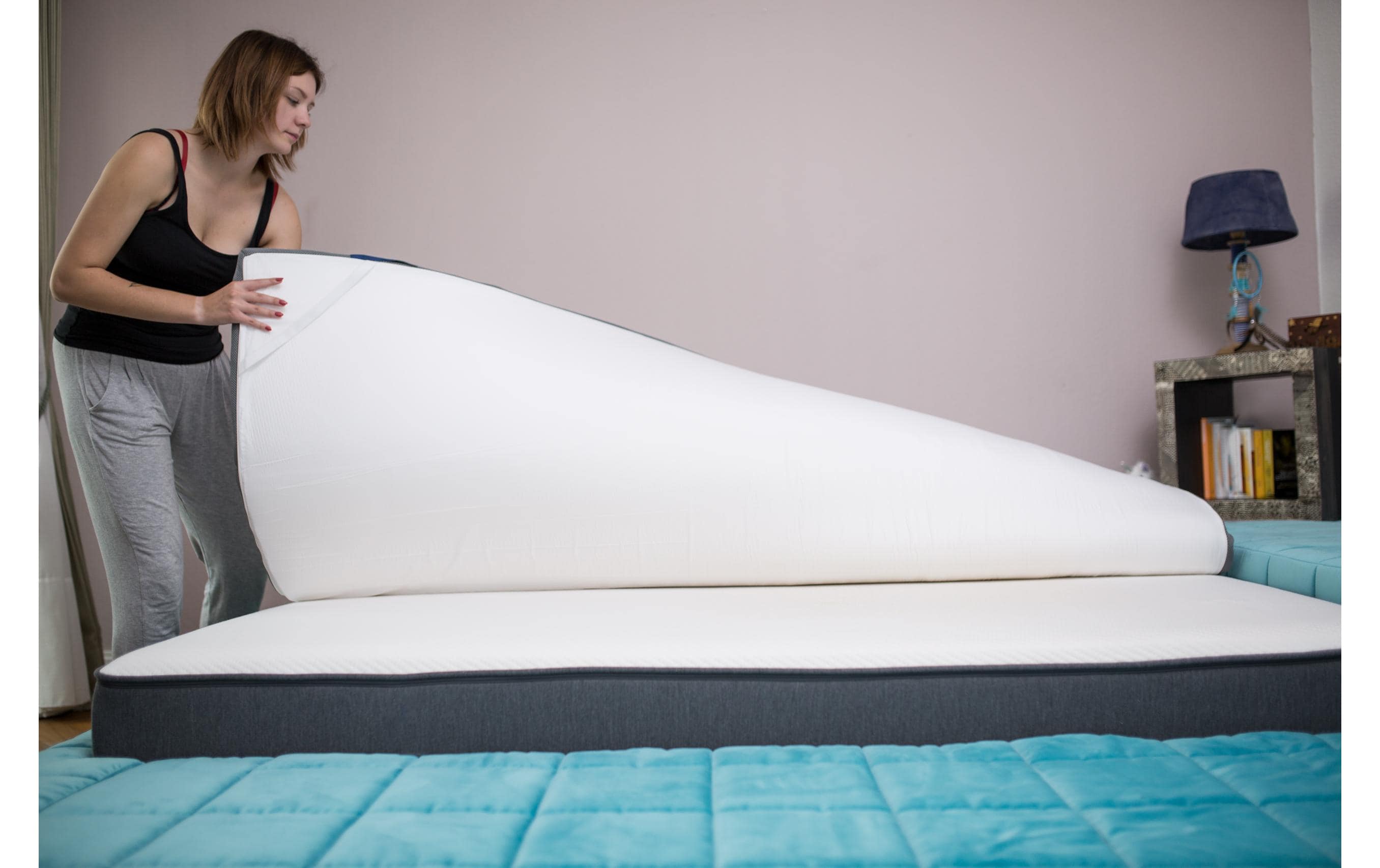 Matratzentopper Eazzzy 90 x 200 cm<br>Altes Bett, neuer Schlafkomfort