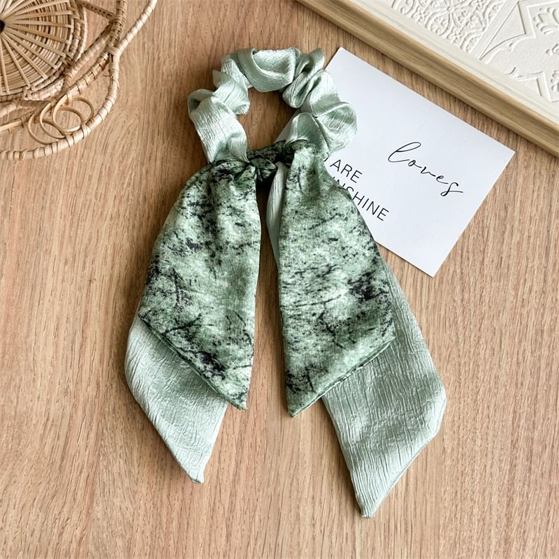 enthice - Print satijnen scrunchie